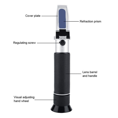 Refractometer Professional 0~10%: Hand Held Specific Food Tester for Jam, Beer, Milk, Juice