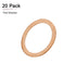 22mmx28mmx1mm Flat Copper Sealing Washers - 20Pack for Industrial Machinery M22 Screws, Copper Flat Ring Gaskets.
