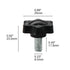 Aiwaiufu 1/4"-20 Threaded Knurled Thumb Nuts, Black Knobs Clamping Screws, Grip Knob Screw, 10 Pieces