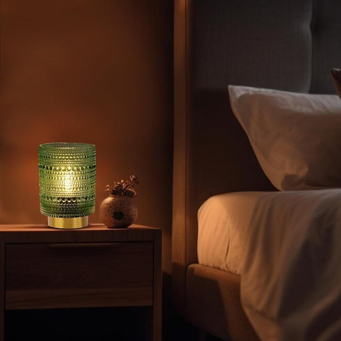 JHPGEOE Battery Operated Lamp with Timer, Cordless Table Lamps for Room Decor,Small Table