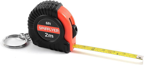 2 Pack Small Tape Measure Keychain Mini Measuring Tape Retractable 6ft 2M, Metric and Inch by SPIFFLYER