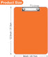 Rimilak Plastic Clipboards with Low Profile Metal Clip, Translucent Clip Board, 12.5 x 9 Inch Letter Size | Office Supply | back to school, Orange by Rimilak