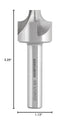 Accusize Industrial Tools Hss Corner Rounding End Mill, 5/16'' Radius, 1/2'' Shank Diameter, 3-1/4'' Oal, 1011-0512,