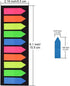 Morepack 2000 Count Neon Color Tape Flag - Page Markers, Index Tab Flags, Sticker Notes, 10 Pack