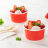 8-Ounce 50 Frozen Coppetta Dessert Cups, Disposable Ice Cream Cups - Lids Sold Separately, Sturdy, Red Paper Yogurt