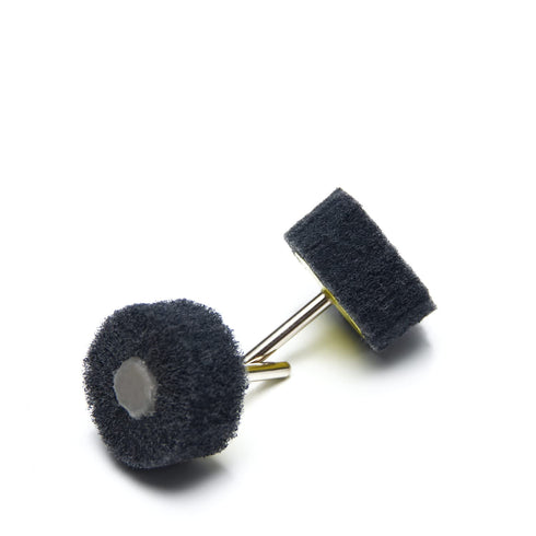 Utoolmart 4Pcs 6mm Shank 2 Inch Dia 800 Grits Cylindrical Head Nylon Fibre Abrasive Flap Wheel Grey