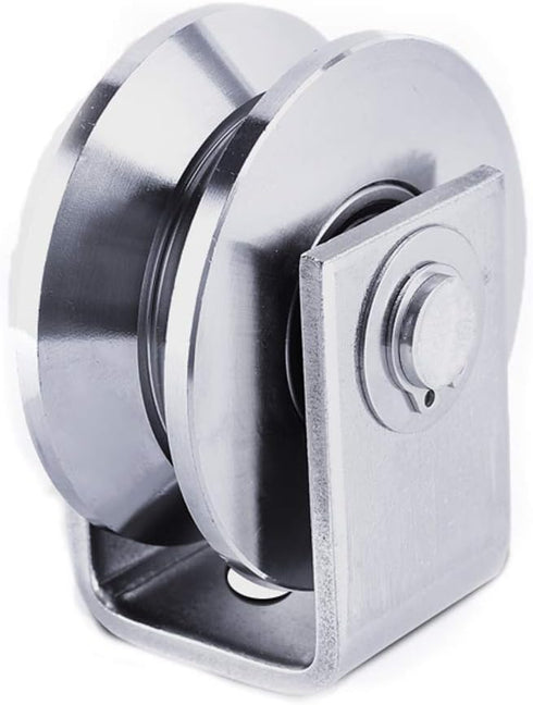 Chiloskit Heavy Duty Pulley Block with Bracket for Rope, 2 inch 304 Stainless Steel, 660 lbs Capacity