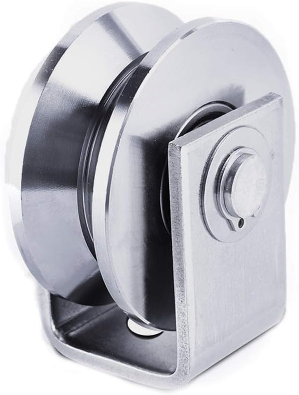 Chiloskit Heavy Duty Pulley Block with Bracket for Rope, 2 inch 304 Stainless Steel, 660 lbs Capacity
