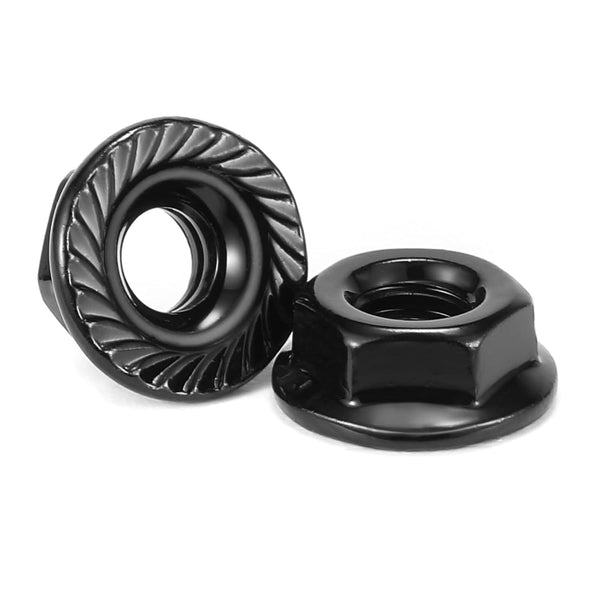SG TZH 1/4-20 Serrated Flange Hex Lock Nuts 100Pcs 304 Stainless Steel 18-8, Full