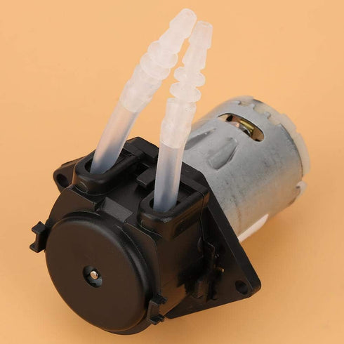 24V DC Peristaltic Liquid Pump Dosing Pump for Aquarium Lab Analytical, 10ml/min - 90ml/min (Black)