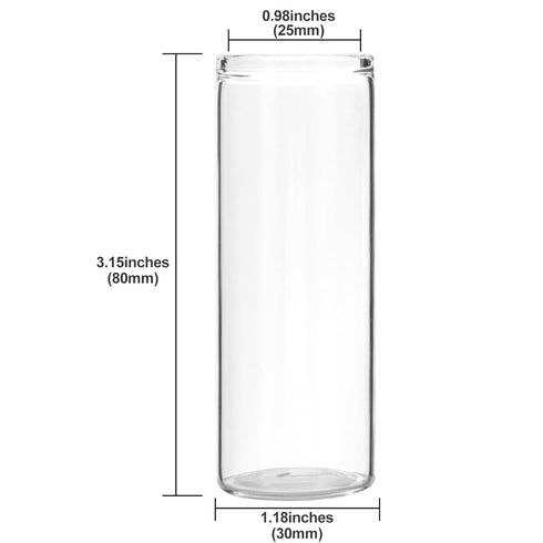 24PCS 40ml Glass Test Tubes with Cork Stoppers, 30 x 80mm Liquid Sample Vial for Bath Salt, Candy Storage