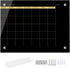 Okydoky 12" x 16" Glass Dry Erase Whiteboard, Black Glass Monthly Calendar for Home, School, Office