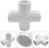 Piutouyar 4 1" Elbow 4 Elbow Pcs Cross PVC Pipe Fitting, Way Furniture Grade Pipe Connector PVC Fitting Pipe Corner