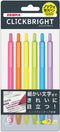 Zebra Click Bright Highlighter, 6 Colors WKS30-6C