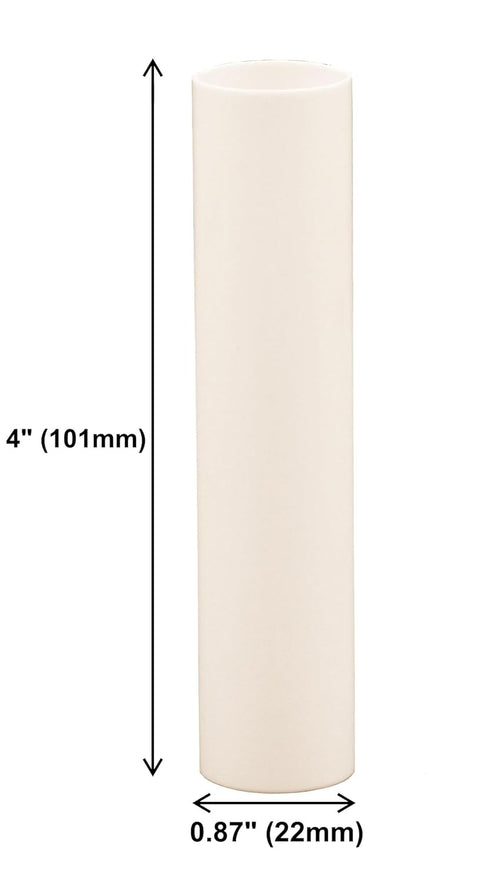 4 Inch E12 Set 12 Creative Hobbies Tall Cream Plastic Candle Covers Sleeves Chandelier Socket Covers - Slip Over