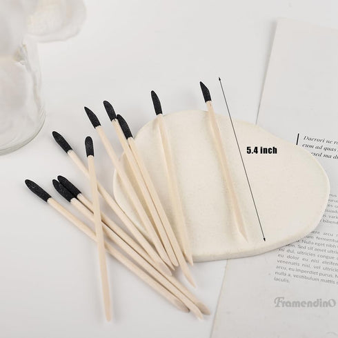 Framendino, 50 Pack Sanding Sticks Sanding Twigs Fine Detailing Sanding Stick Sandpaper Cleaner Stick Sanding Tools for Plastic Models Woodworking