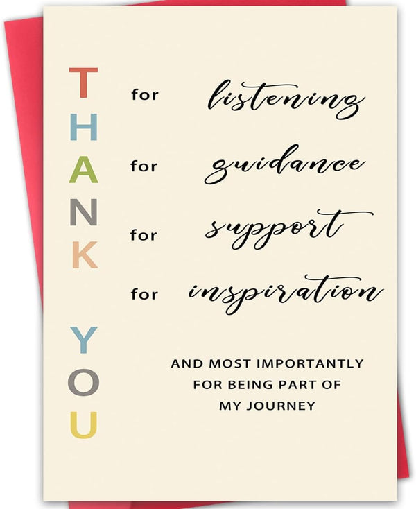 Funny Thank You Card to Teacher,Unique Appreciation Thank You Gifts for Mentor,