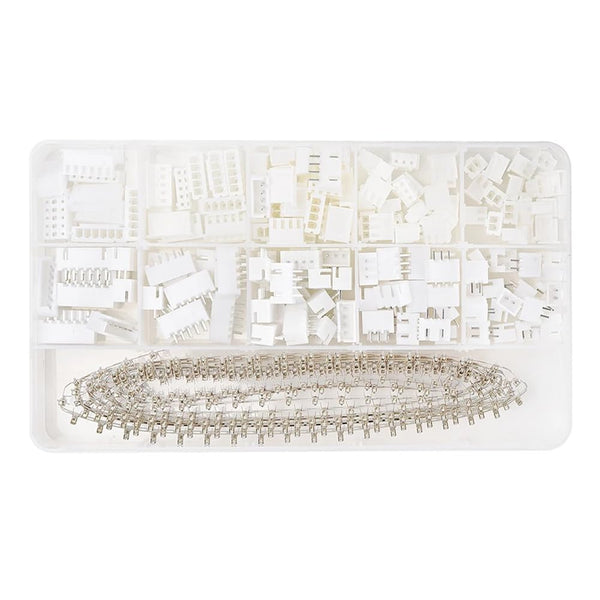 460PCS JST-XH Connector Kit, 2/3/4/5/6Pin Male & Female Housing Socket and XH 2.54mm Pin Connectors