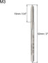 uxcell Metric Machine Tap Left Hand M3 Thread 0.5 Pitch H2 Accuracy 3 Flutes High Speed Steel Screw Thread Taps Tapping Tool