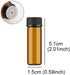 Elfenstall 50PCS 5ML Amber Glass Bottles with Orifice Reducer and Screw Cap for Essential Oil