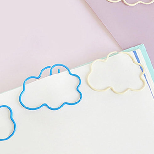 Operitacx 60 Pcs Paper Clip Metal Memo Clips, Kids Birthday Bag Filler, Cloud Shaped Bookmark Clips