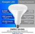 Bulbs BR30 65W Dimmable, 5000K, 12 Pack Energetic LED Flood Light Indoor, Equivalent, Daylight Indoor Flood Lights