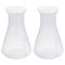PATIKIL 100ml Plastic Erlenmeyer Flask - 2 Pack Wide Mouth Conical Flask for Laboratory, Clear