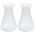 PATIKIL 100ml Plastic Erlenmeyer Flask - 2 Pack Wide Mouth Conical Flask for Laboratory, Clear