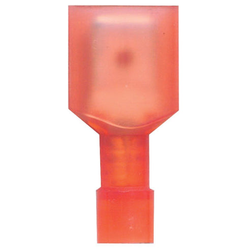Yueton 100pcs Red 22/18-Gauge Nylon Male Fully-Insulated Quick Disconnects Wiring Spade Wire Crimp Terminal