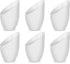 6pcs Plastic Lamp Shade Replacement Floor Lamp Light Covers Inclined Horseshoe White