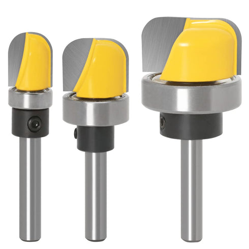 1/4 Inch Bit,3Pcs Set ASNOMY Shank Bowl and Tray Router Cove Juice Groove Router Bit with Ball Bearing Dish Carving