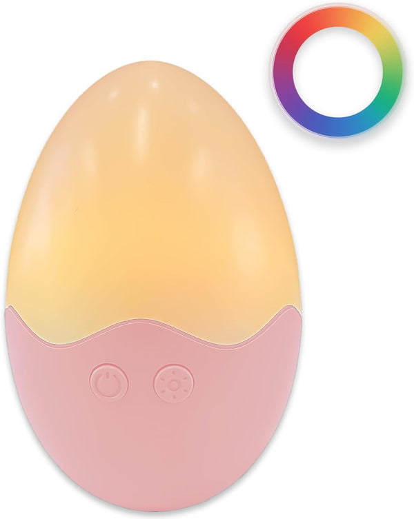 Kids Night Light, LED Touch Baby Egg Light for Nursery, Warm White
