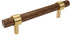 5.51"/140mm 4Pcs Drawer Pulls Brass Walnut Kitchen Wardrobe Cabinet Hardware Pull Handle with Screw