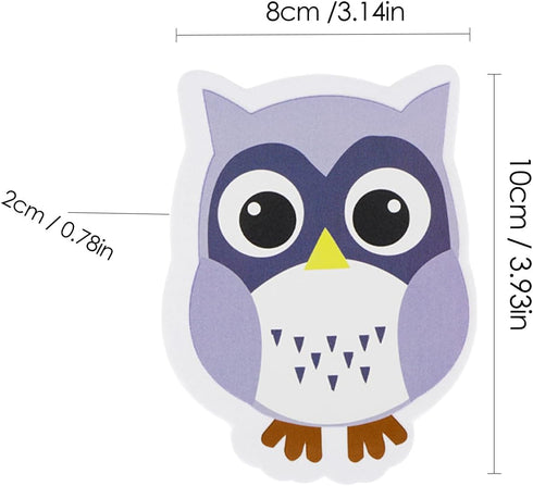 SHIDOW Cute Owl Magnetic Whiteboard, Animal Shaped Dry Erase Erasers with Felt for Classroom, Office, Home (1 Set)