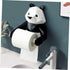 DIYEAH Panda Paper Holder Wall-Mounted No-Drill Design Resin Towel Rack for Bathroom and Kitchen Easy Installation