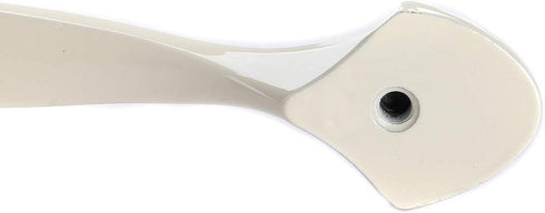 Solid Ivory Cabinet Hardware Handle Pull, Lustrous Chrome Silver Flower Dresser Pull, 2.52" (64mm) Hole Centers, 5 Pack