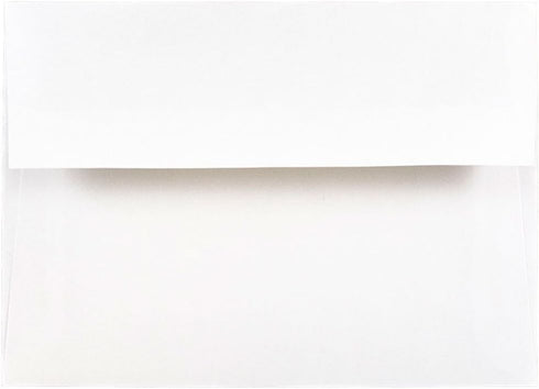 JAM PAPER A6 Foil Lined Invitation Envelopes - 4 3/4 x 6 1/2 - White with Silver Foil - 50/Pack
