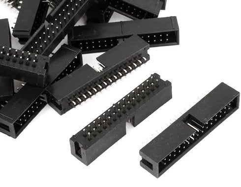 25-Pack 30P DC3 2.54mm 0.1" Pitch 30 Pins Male Box Headers 2x15 Dual Rows 30P Male Straight Pin PCB DIP, Double-Row 2x15 30-P 2.54 mm DC3 IDC Connector