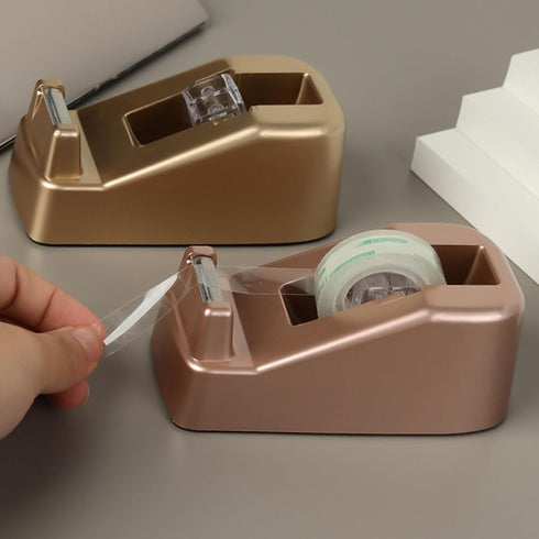 Tape Cutter Office Tape Dispenser, Compact Portable Holder for Reusable Sticker Supply
