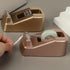 Tape Cutter Office Tape Dispenser, Compact Portable Holder for Reusable Sticker Supply