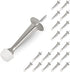 HOMOTEK 20 Pack Heavy Duty Solid Rigid Door Stop | Satin Nickel Door Stopper with Soft Rubber Tip