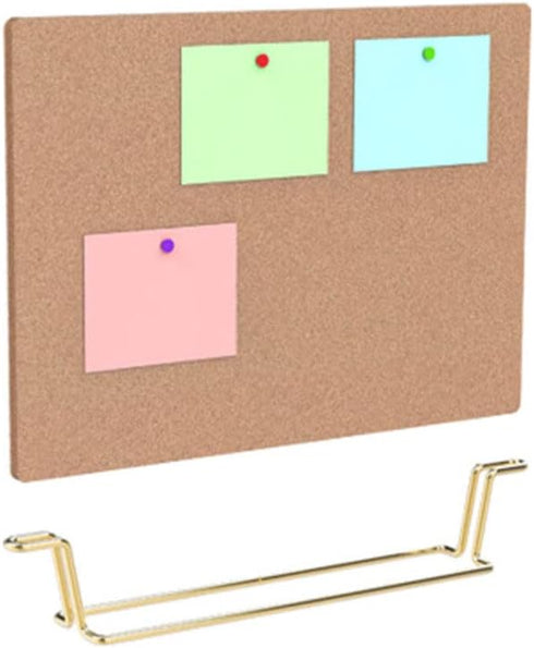 TOYANDONA Cork Board Bulletin Board with Metal Stand, Wooden Pin Notice Message Board for Home Office Desktop Memo