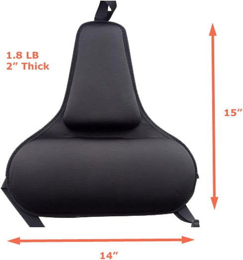 Tailbone (TD-GS1507-BLK) Tektrum Orthopedic Firm Gel Foam Back Support Lumbar Cushion for Home/Office Chair, Car Seat