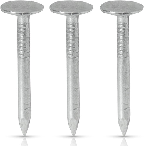 (500 Pack) 1-1/4-Inch Galvanized Roofing Nails - Professional Grade for Fastening Roofing Felt and Insulation