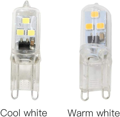 G9 Bulb Dimmable 1W(10W 6000K Sconces,6LED 2835SMD,10 Pack LED Light Halogen Equivalent) Cool White LED Corn Lights