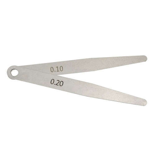 Feeler Gauge PZRT 2pcs 0.1mm and 2pcs 0.2mm Metric Thickness Feeler Gauge Gap Measuring Tool Metric Filler Thickness Gage Measurement Tool