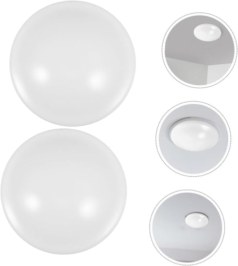 2pcs PRETYZOOM Flush Mount Ceiling Light Covers Mushroom Light Shade Replacement Decorative Lamp Dust Covers for Wall