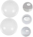 2pcs PRETYZOOM Flush Mount Ceiling Light Covers Mushroom Light Shade Replacement Decorative Lamp Dust Covers for Wall