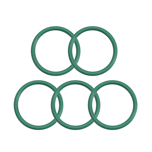 uxcell Fluorine Rubber O-Rings, 17mm OD 14mm ID 1.5mm Width FKM Seal Gasket for Plumbing, Green, Pack of 5