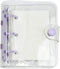 Cute Mini 3-Ring Binder Cover Notebooks, Transparent PVC Protector with Snap Button Closure, DIY Journal